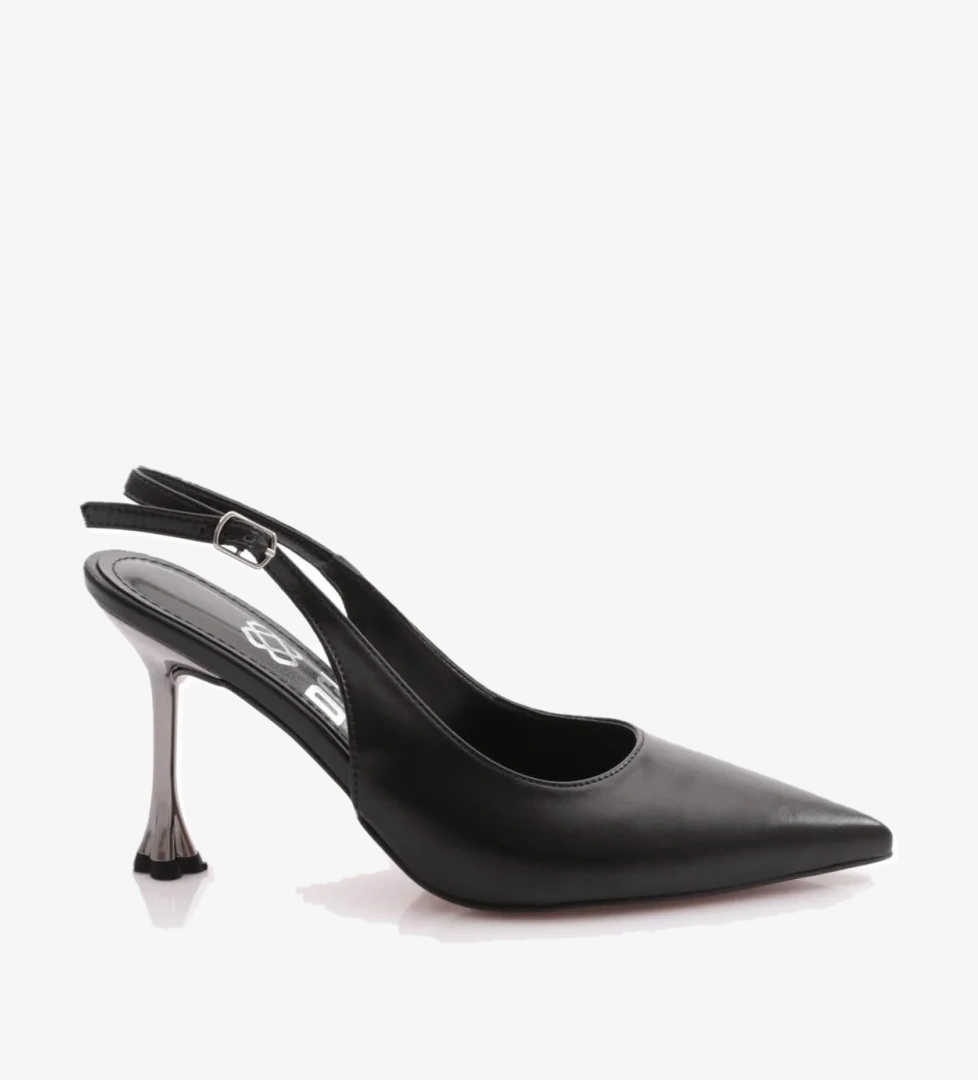 6737 Kadin Arkasi Açik Topuklu Abiye Ayakkabi