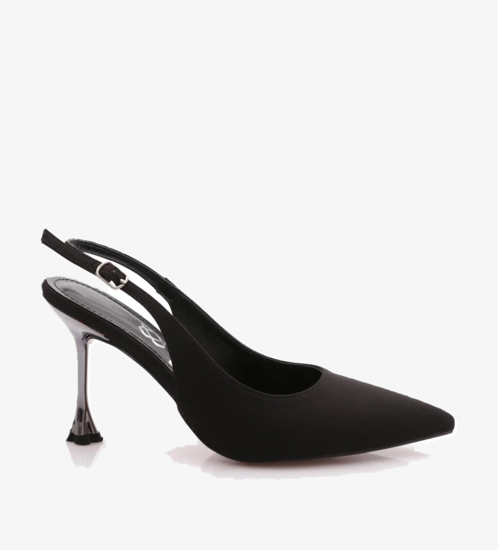 6737 Kadin Arkasi Açik Topuklu Abiye Ayakkabi