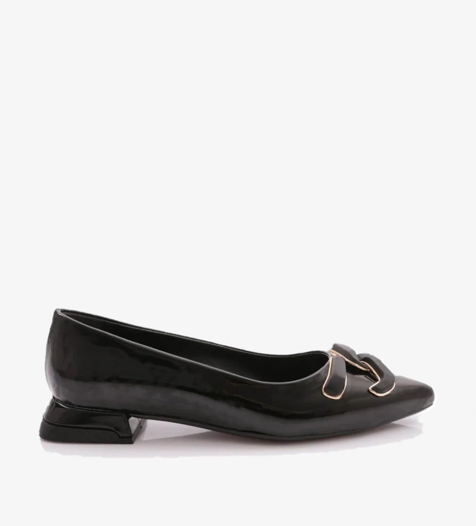 2606 Kadin Sivri Burun Metal Tokali Babet