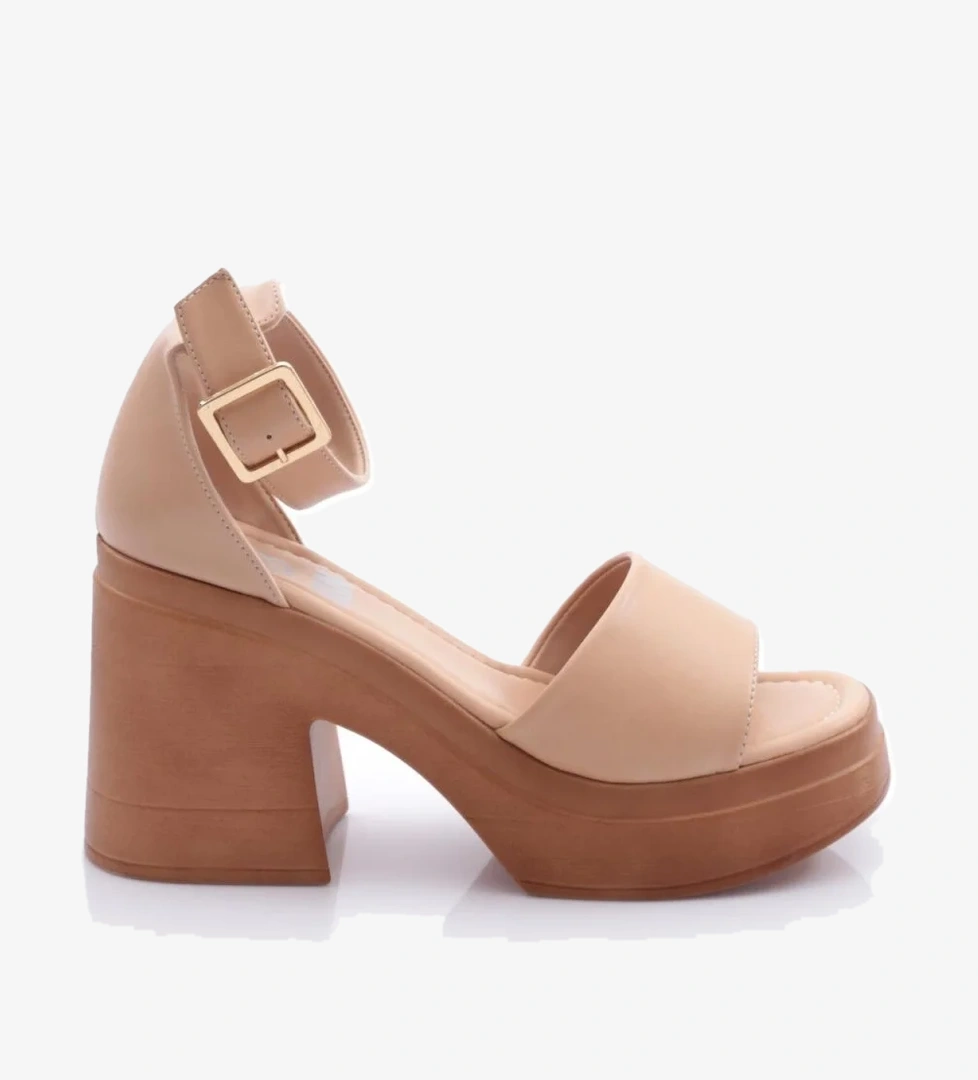 Dgn 1623-22Y Kadin Tek Bantli Kalin Taban Topuklu Ayakkabi model görseli