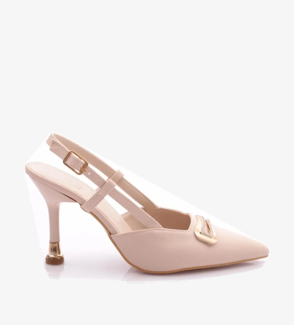 512 Kadin Arkadan Bağlamali Topuklu Ayakkabi