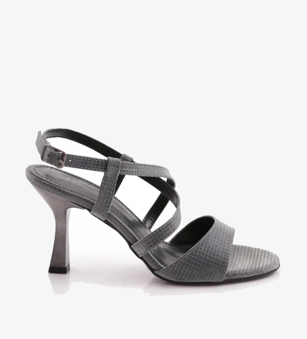 916 Kadin Arkadan Bağlamali Topuklu Ayakkabi - Görsel 1