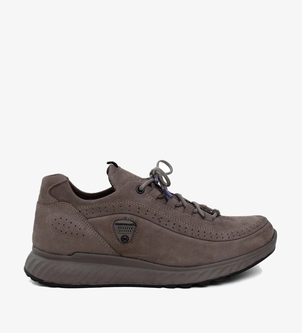 D24KA-3630 Kadın Nubuk Hakiki Deri Casual Ayakkabı Vizon - Görsel 1