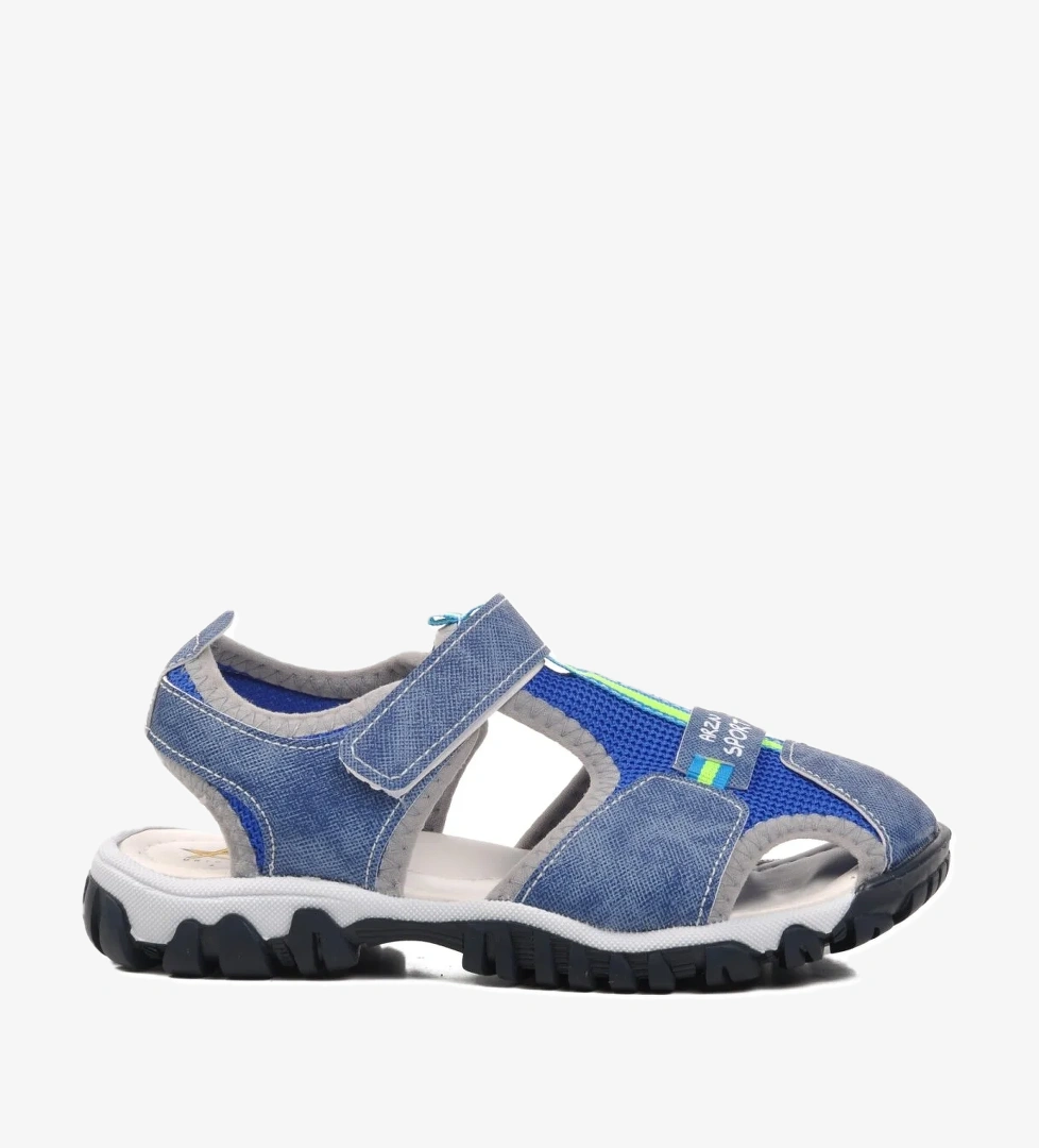 24-418-F Mavi Ortopedik Erkek Çocuk Sandalet - Görsel 1