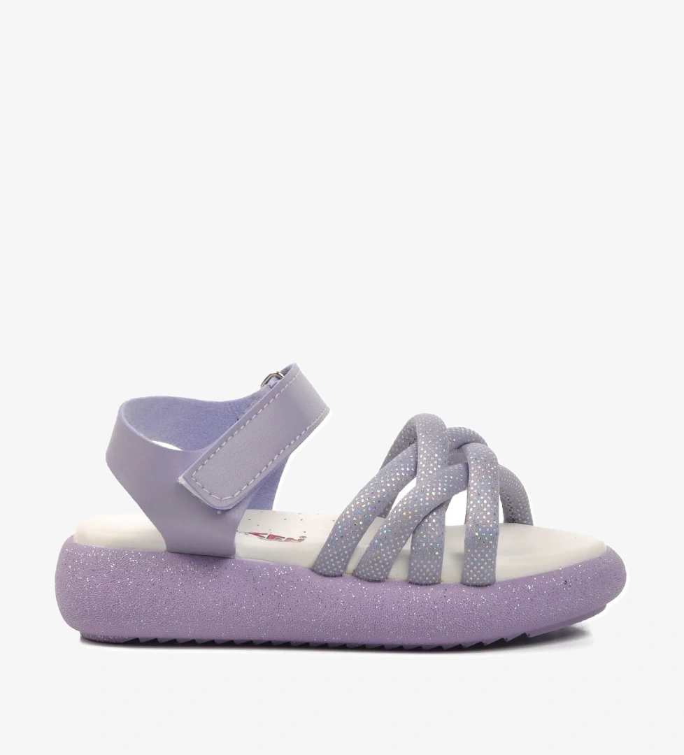 24-401-P Lila Ortopedik Taban Kız Çocuk Sandalet - Görsel 1