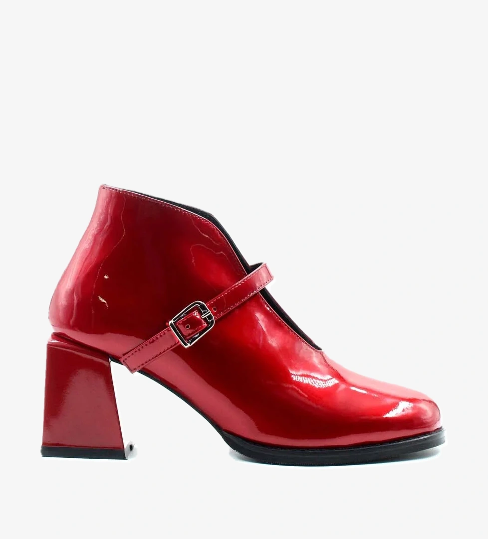 Hakiki Deri Kadın Kalın Topuklu Bot 064SZA230