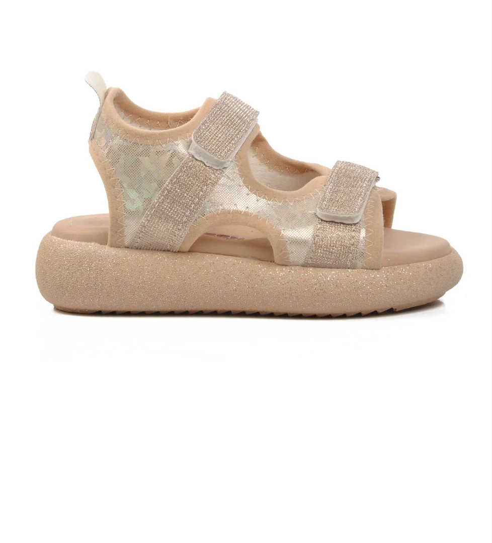 24-421-P Sedef Simli Ortopedik Kız Çocuk Sandalet - Görsel 1