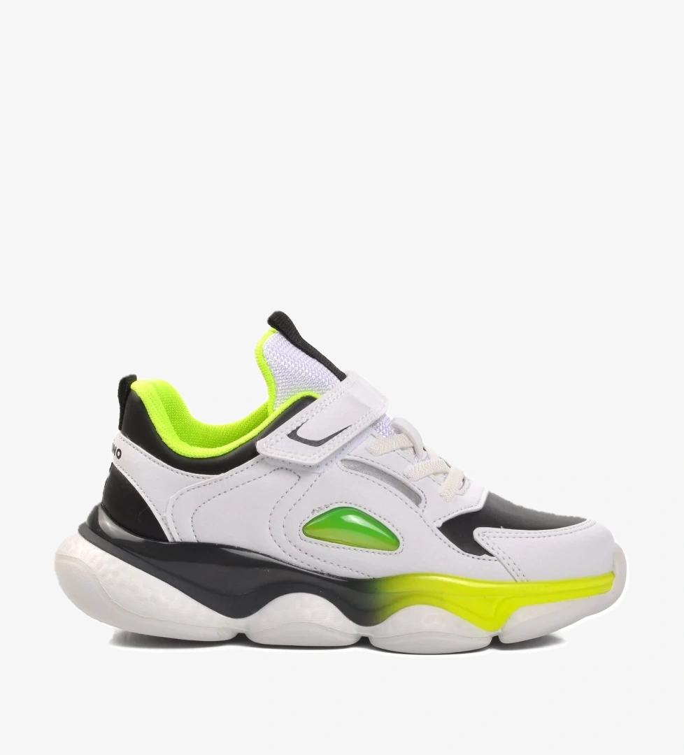 Pepino 1728-F Beyaz-Fosfor Sarı Çocuk Spor Ayakkabı model görseli