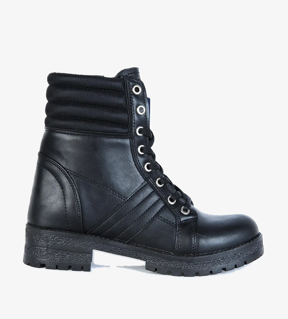 Twingo 285 Siyah Nova Kürklü Kadın Düz Bot - Görsel 1