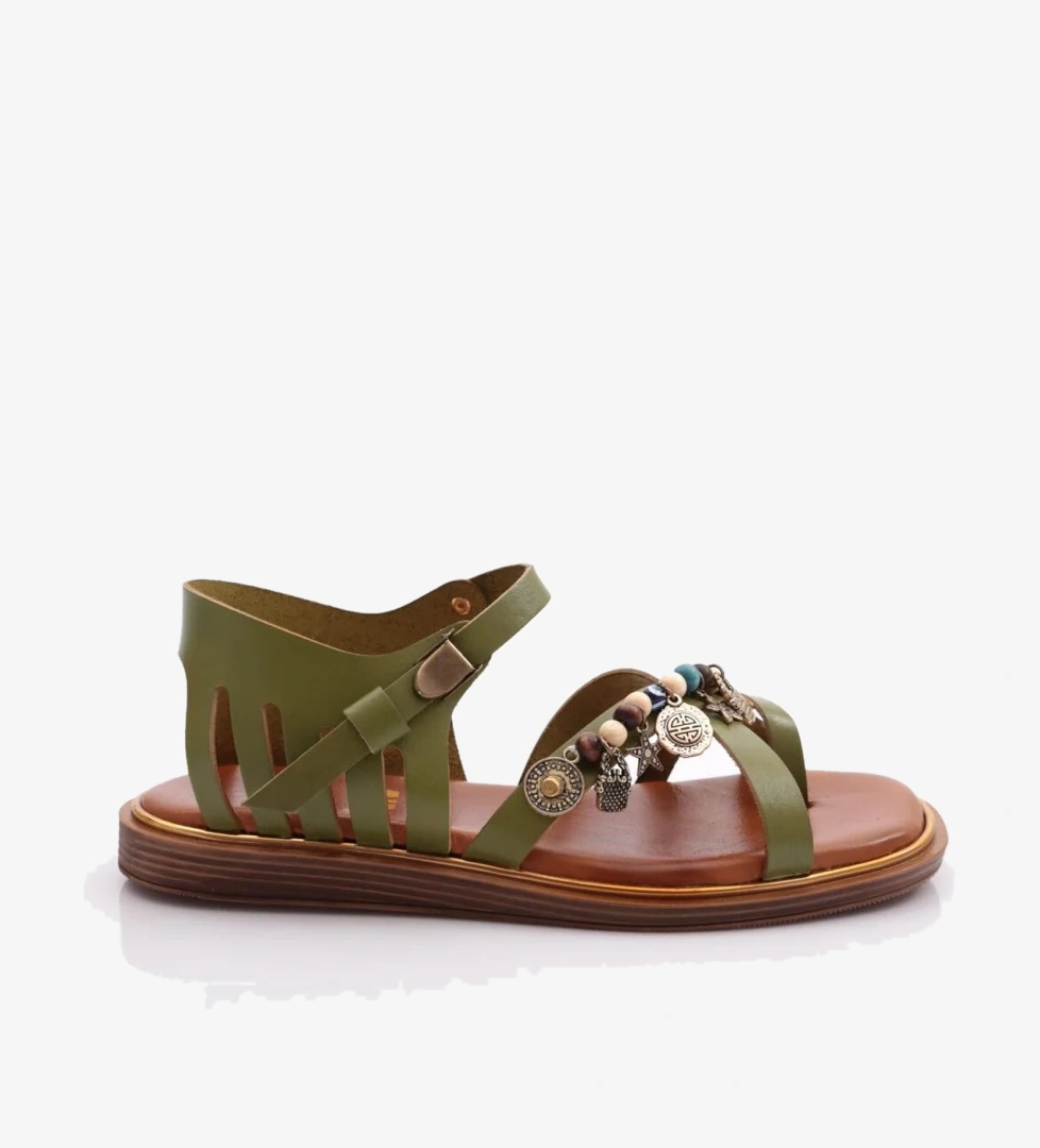 307 Kadin Arkasi Kapali Yildiz Süslemeli Sandalet