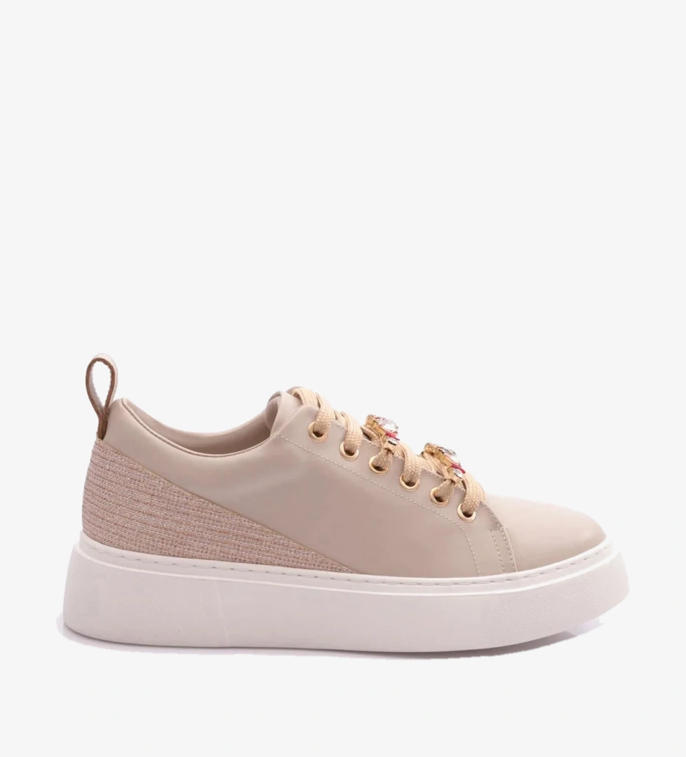 DGN Es863 Kadin Kalin Renkli Kristal Taşli Sneakers Ayakkabi