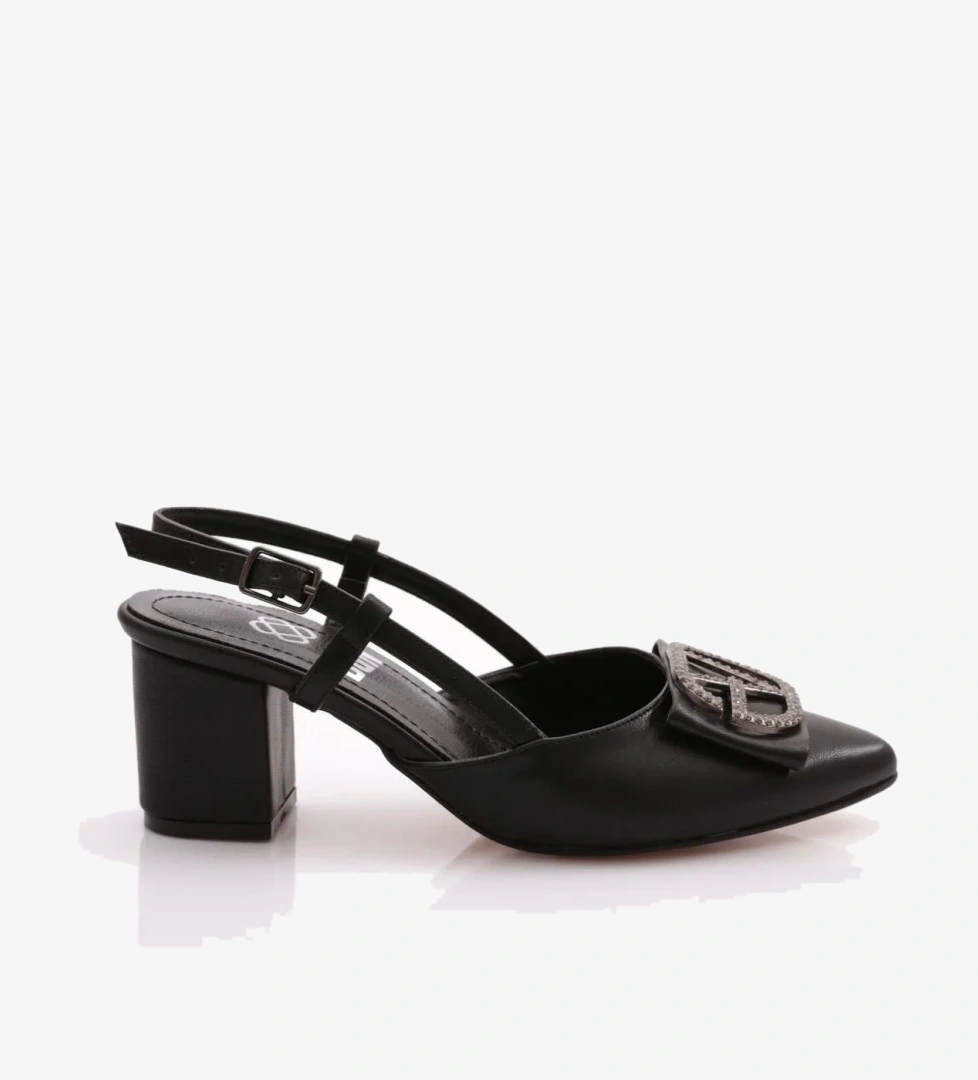 K639 Kadin Yanlari Açik Topuklu Ayakkabi