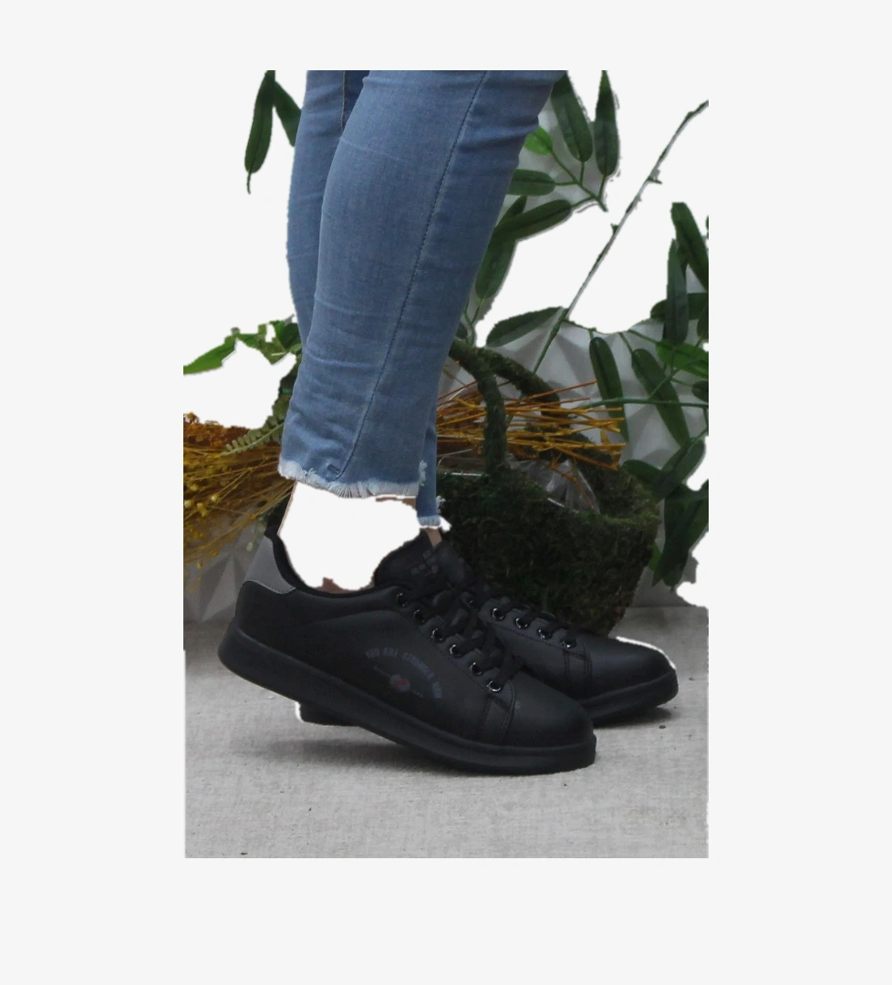 Fort Row Lena Siyah Füme Rahat Hafif Sneaker Kadın Spor Ayakkabı model görseli