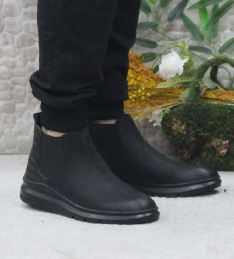 Bulldozer 240002 Siyah Nubuk Hakiki Deri Erkek Chelsea Bot model görseli