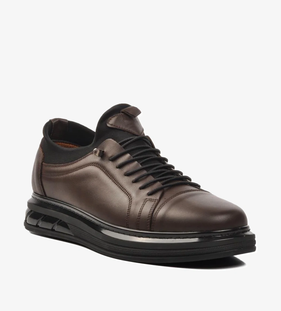 117 Kahve Erkek Hakiki Deri Günlük Ayakkabı