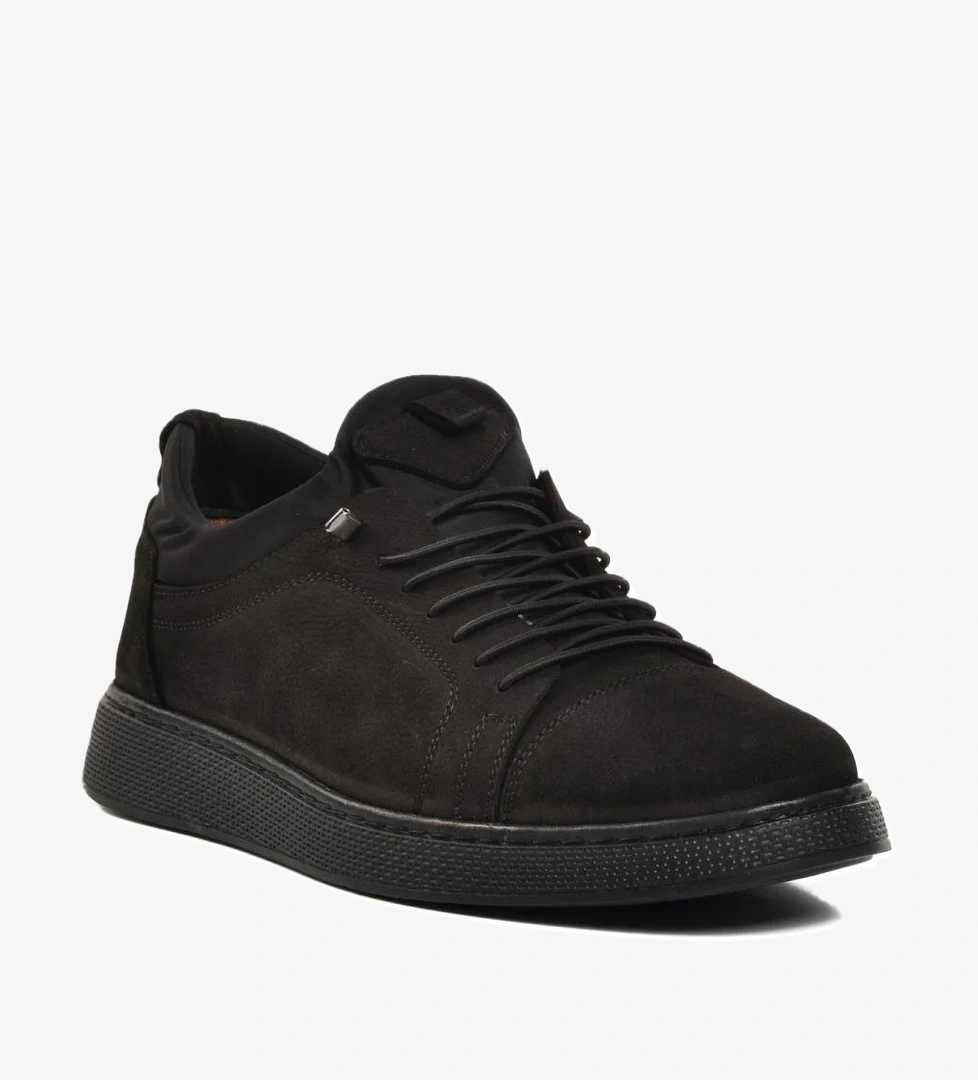 818 Siyah Nubuk Erkek Günlük Ayakkabı