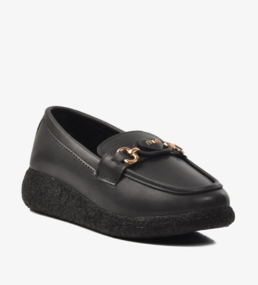 261152 Siyah Cilt Kadın Günlük Ayakkabı