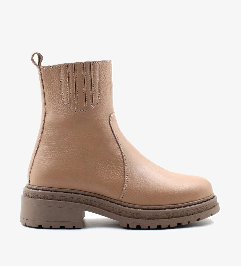 Hakiki Deri Kürklü Kadın Kalın Taban Bot 257KZA624