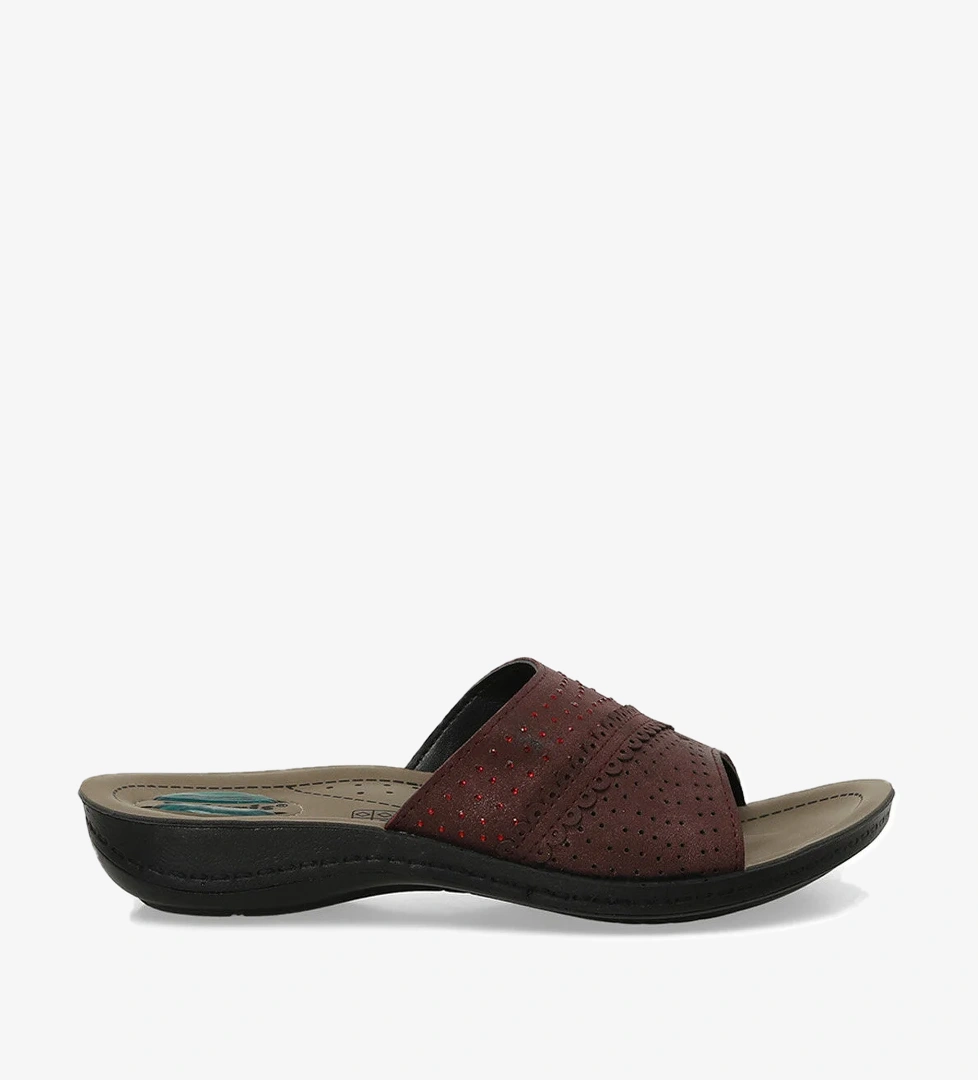 607010.Z4PR Bordo Kadın Ev Terliği - Görsel 1