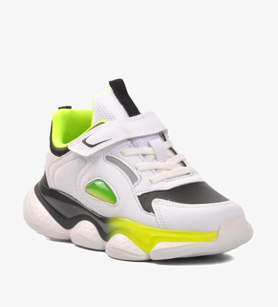 Pepino 1728-F Beyaz-Fosfor Sarı Çocuk Spor Ayakkabı model görseli