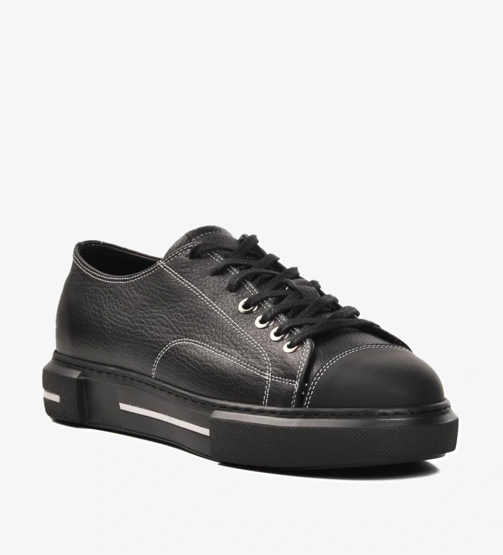 Premium 435 Siyah Erkek Geniş Kalıp Günlük Ayakkabı