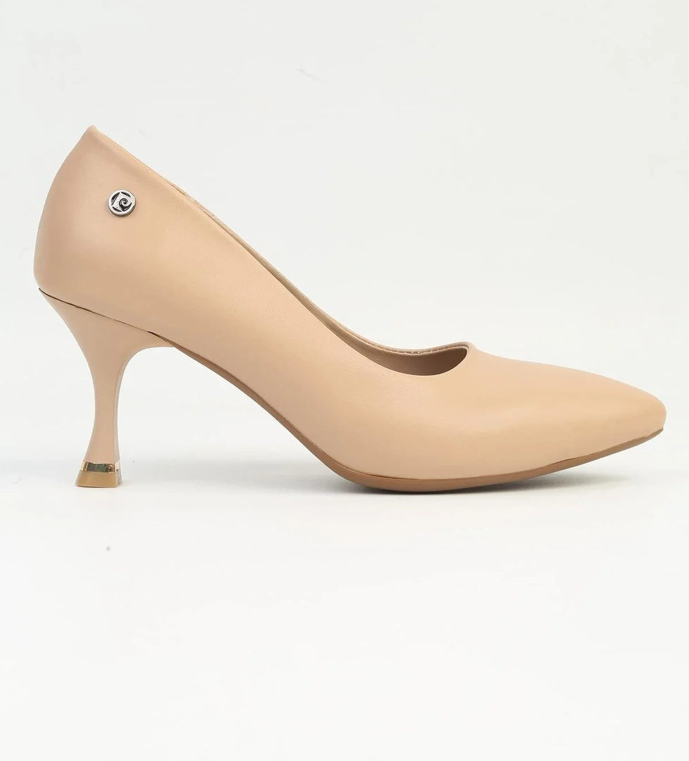 ® | PC-54219 - Bej Kadın Topuklu Ayakkabı - Görsel 1
