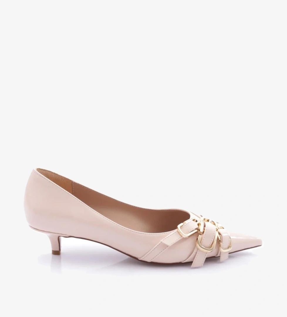 3052-2125 Kadin Önde Kopça Detayli Topuklu Ayakkabi