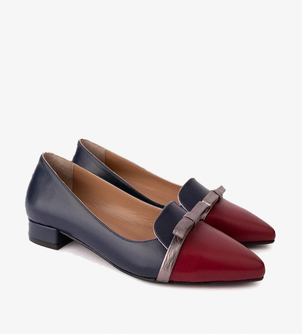 Gondol Hakiki Deri Fiyonk Detaylı Kısa Topuklu Ayakkabı ast.8429