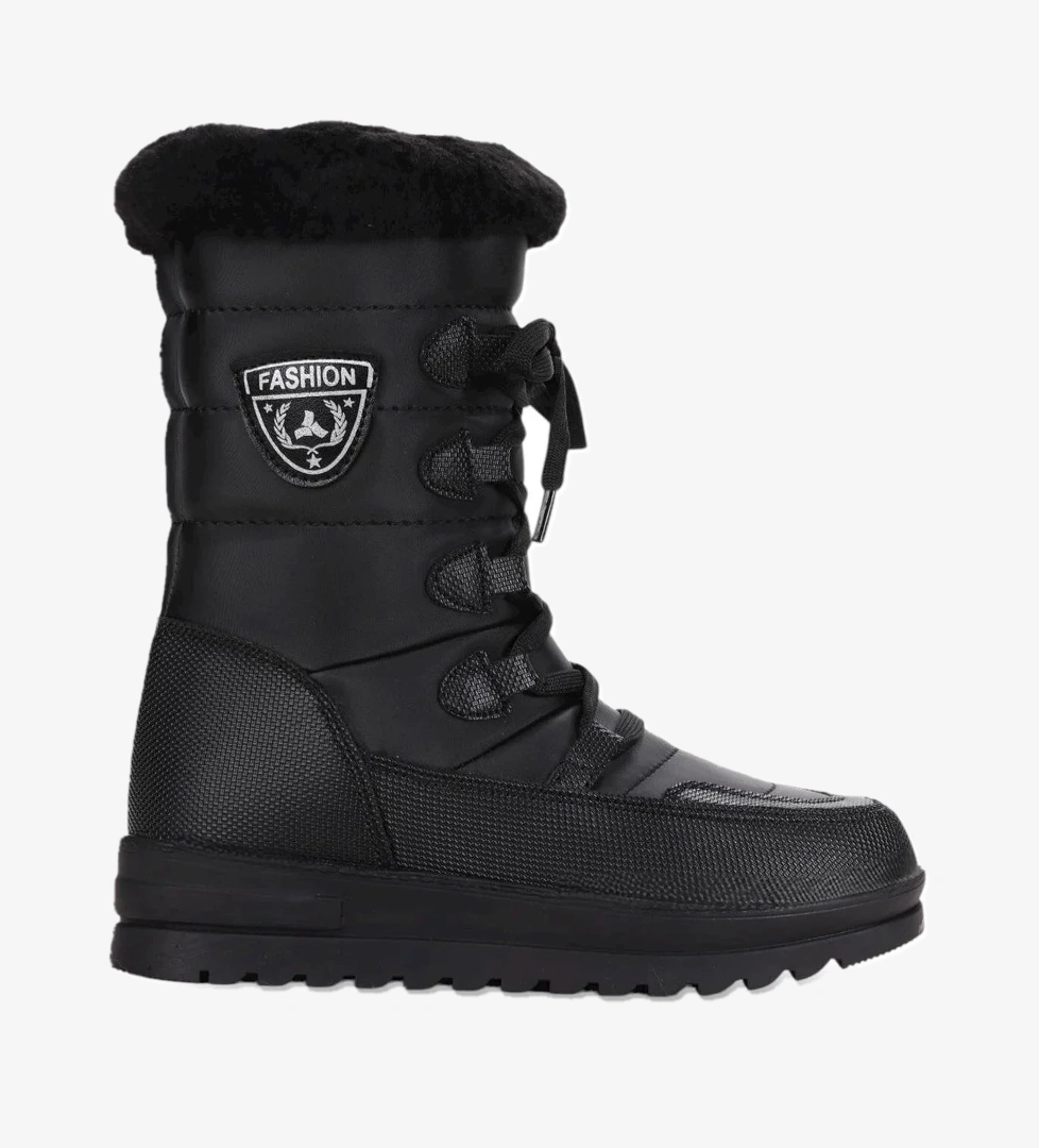 Termal Yünlü Kadın Kar Botu SİYAH - Görsel 1