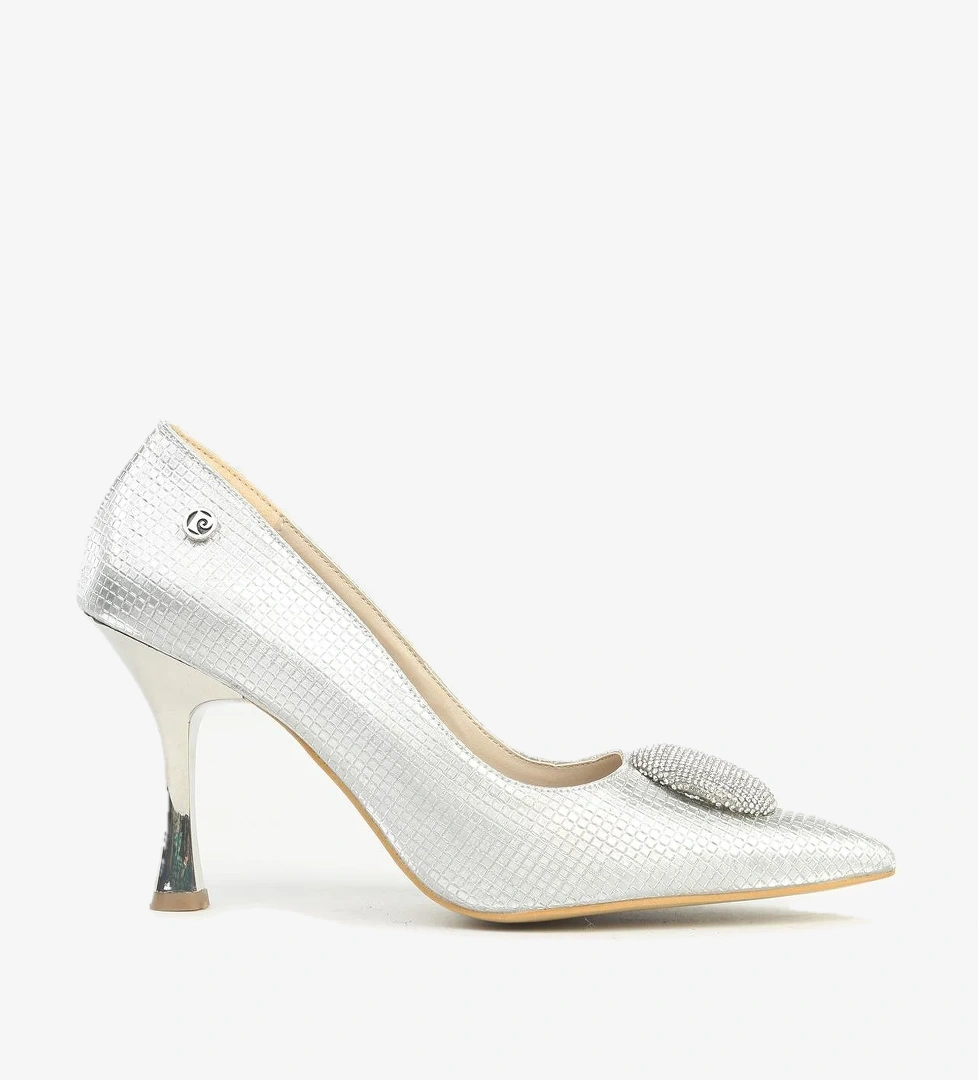 ® | PC-54031 Kadın Gümüş Topuklu Ayakkabı