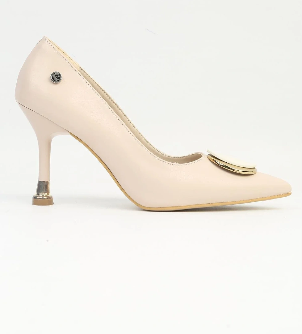 ® | PC-54025 Kadın Krem Topuklu Ayakkabı