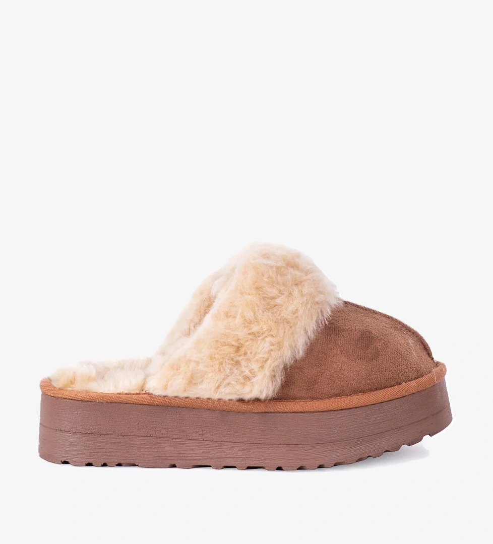 Pierre Cardin Pierre Cardin 54390 Kadın Kışlık Terlik Taba Sandalet & Terlik | Flo Taba - 1. görsel