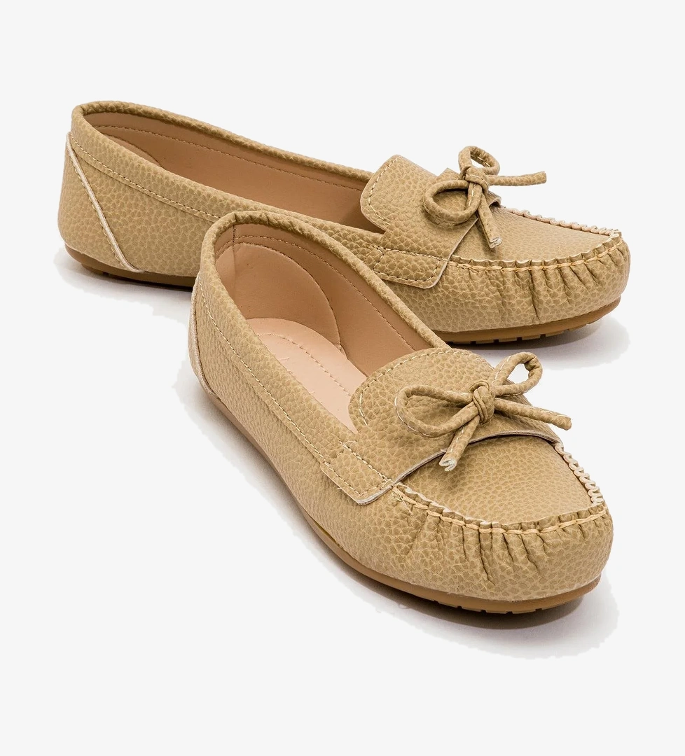 Kadın Fiyonklu Babet BEJ NOKTALI - Görsel 1