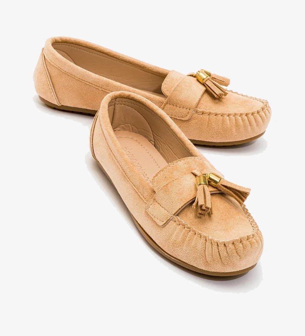 Kadın Tokalı Babet BEJ SÜET - Görsel 1