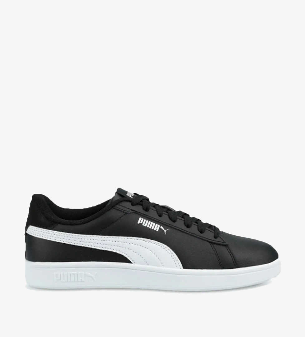 Puma Puma Smash 3.0 Unisex Deri Sneaker Ayakkabı Siyah Flo'da! Siyah - 1. görsel