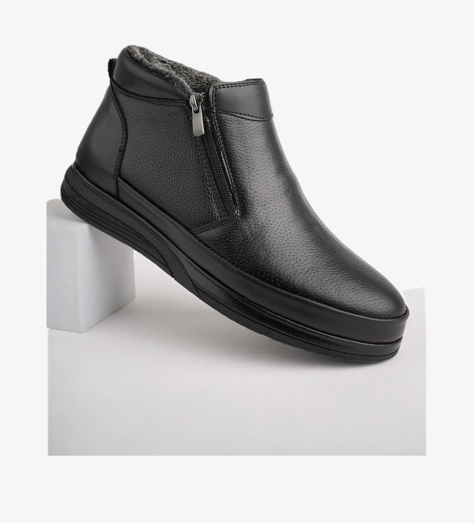 DAVİLA Garantili Çift Fermuarlı Kürklü Erkek Bot