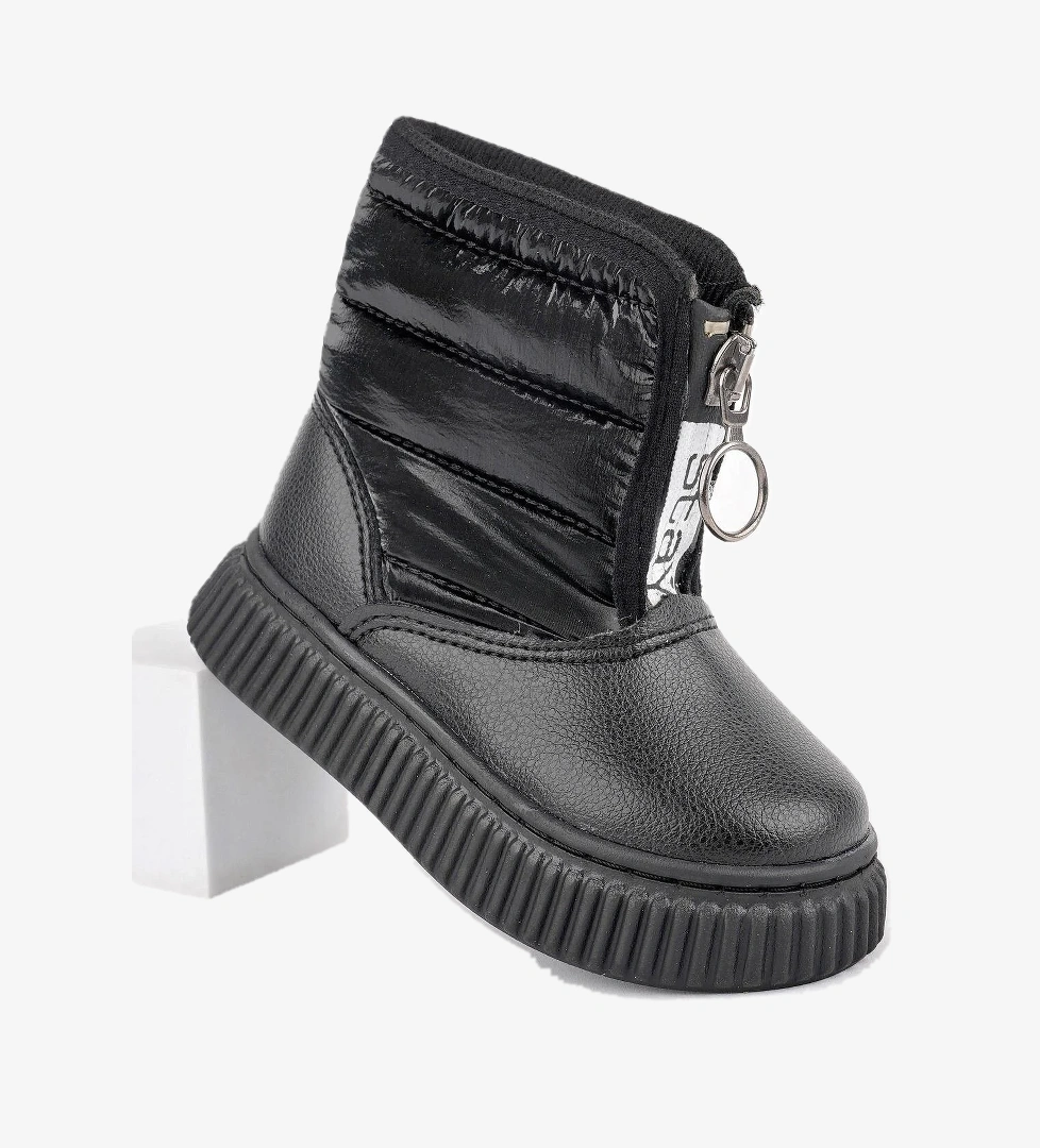 CANDY Garantili Bebek Rahat Kalıp Önü Fermuarlı İçi Kürklü Yağmur ve Kar Botu - Görsel 1