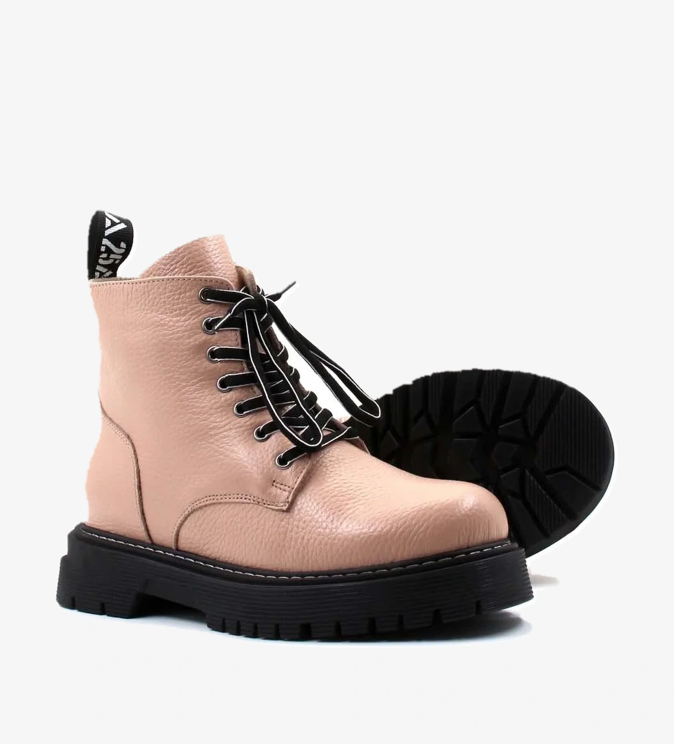 Hakiki Deri Kürklü Kadın Klasik Bot 916KZA3422 - Görsel 1