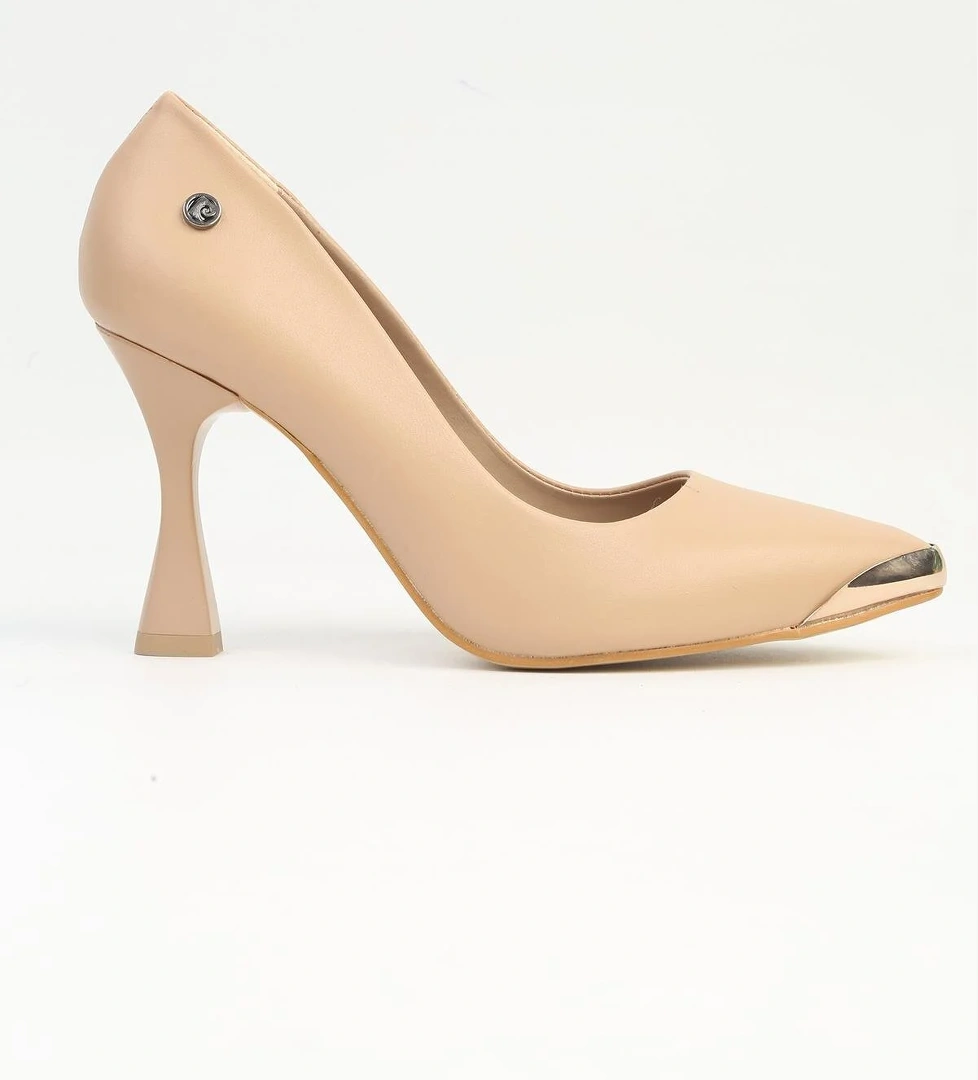 ® | PC-54223 Kadın Bej Topuklu Ayakkabı - Görsel 1