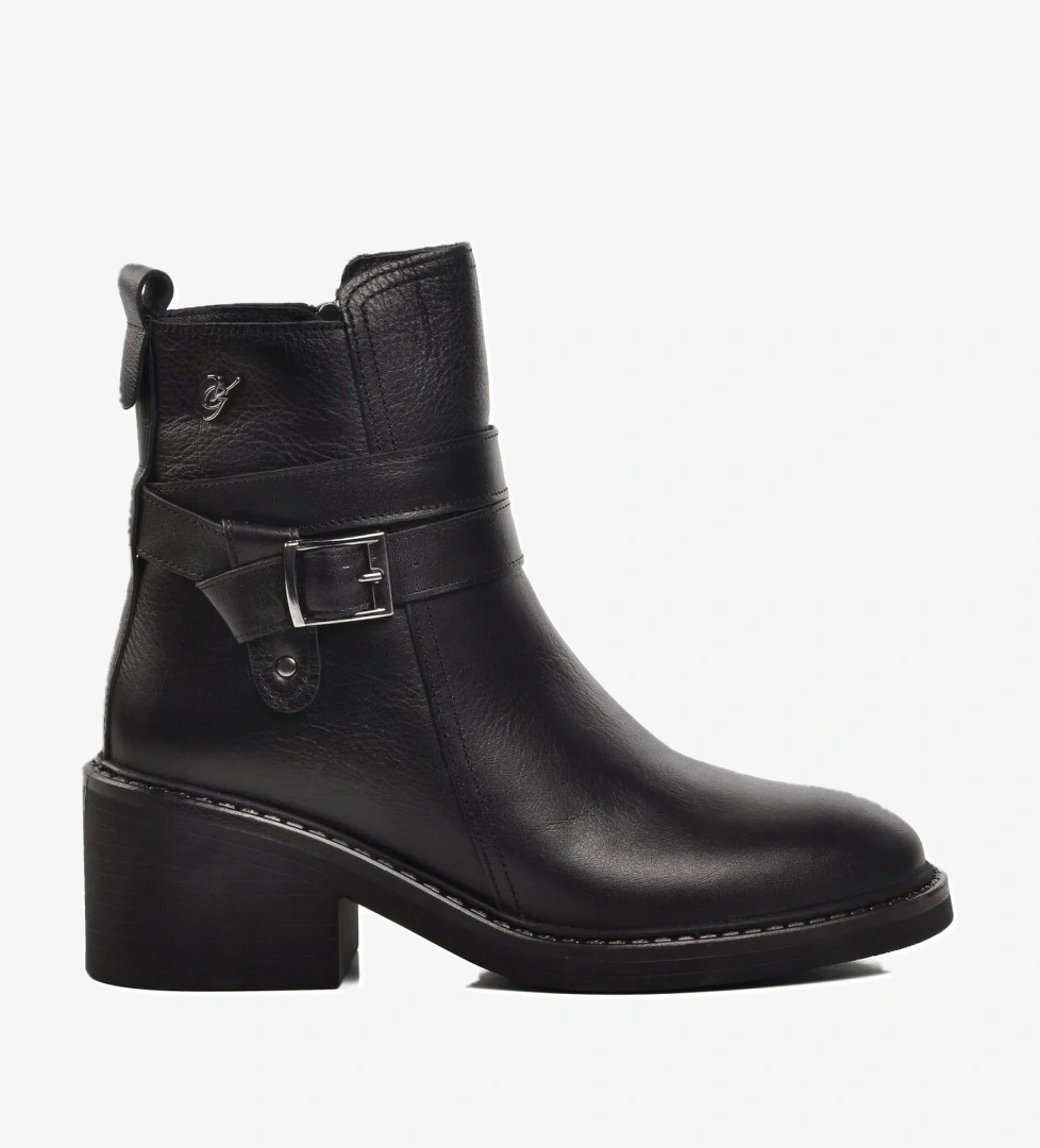 9874 Siyah İçi Kürklü Hakiki Deri Kadın Bot