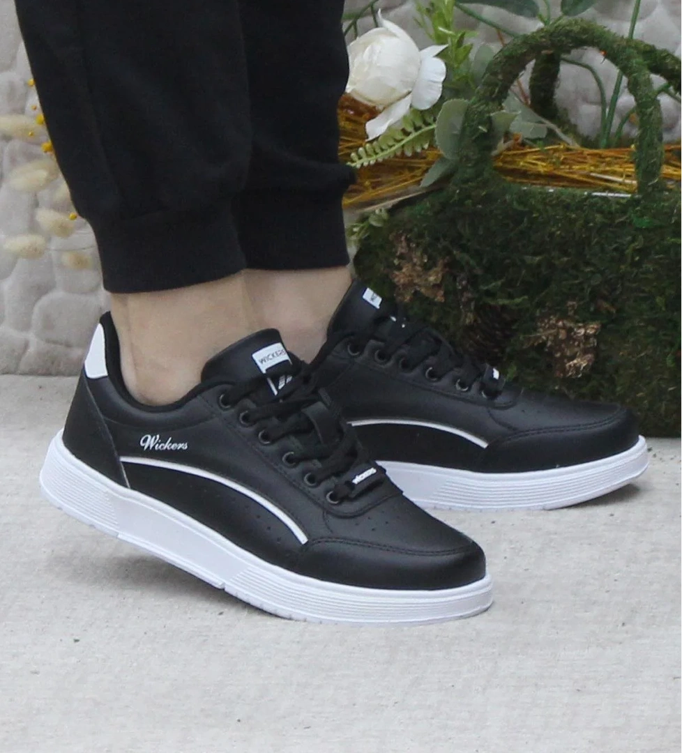Fort Wks 2765 Siyah Beyaz Hafif Rahat Sneaker Kadın Spor Ayakkabı model görseli