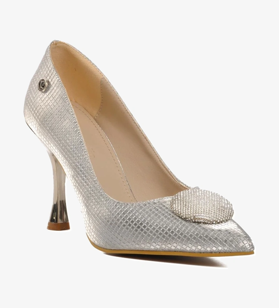 PC-54031 Gümüş Kadın Topuklu Ayakkabı