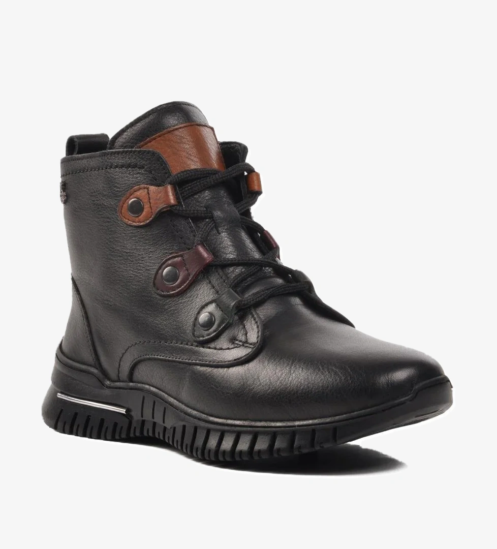 Voyager Z012 Siyah İçi Polarlı Hakiki Deri Kadın Bot model görseli