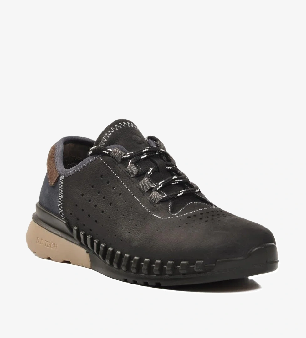 6207 Antrasit Hakiki Deri Ortopedik Erkek Günlük Ayakkabı