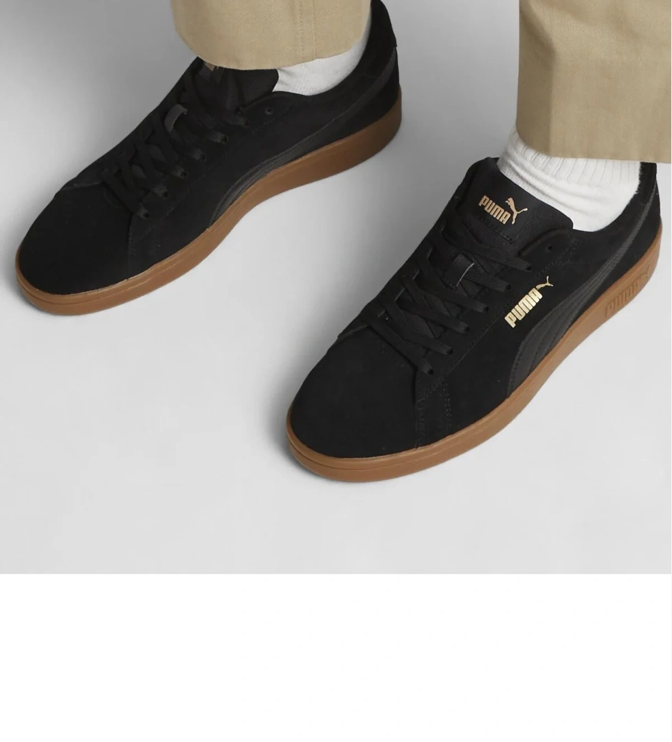 390984 Smash 3.0 Deri Sneaker Erkek Spor Ayakkabı