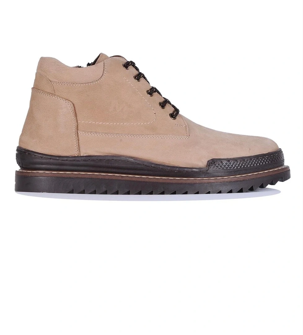 Mp 242-4513Mr %100 Deri Erkek Fermuarlı Kışlık Bot