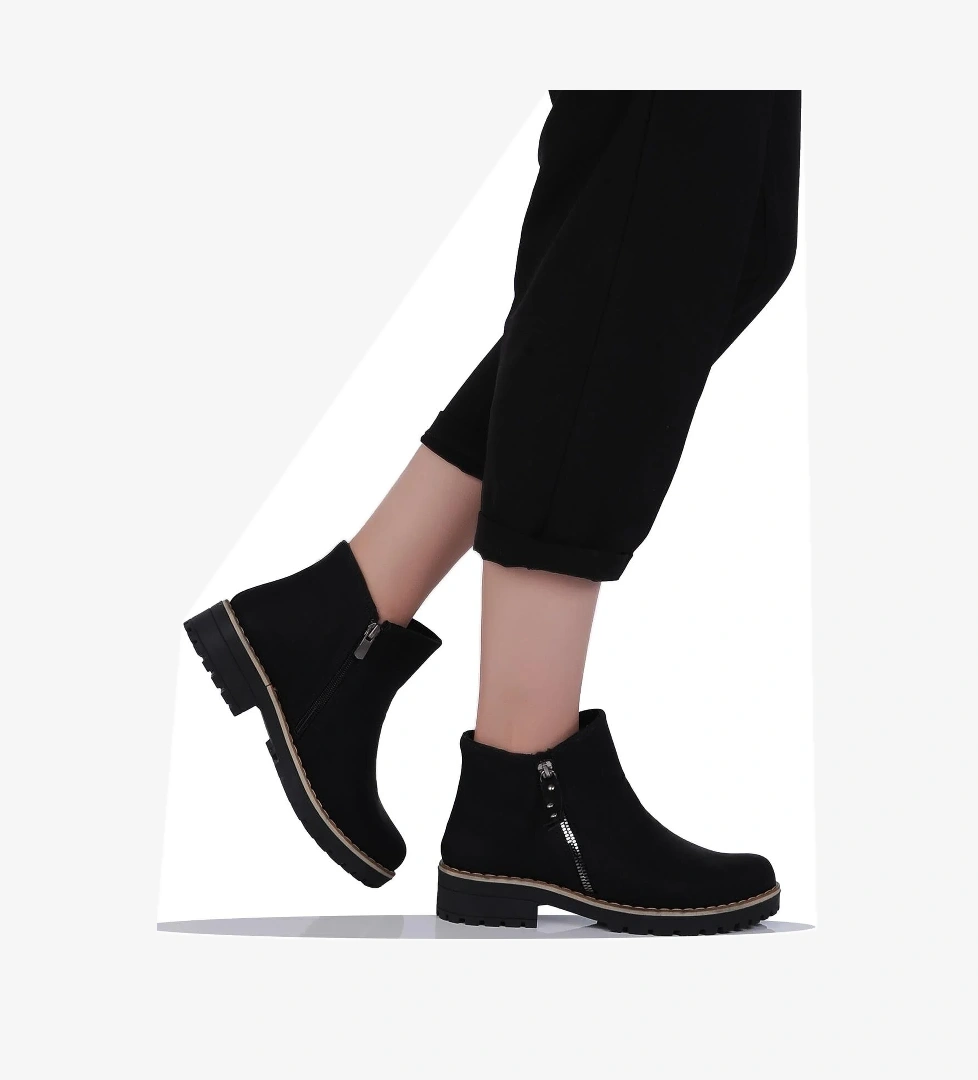 M.p Mp 242-2337Zn Siyah Kadın Kışlık Düz Bot Ayakkabı model görseli