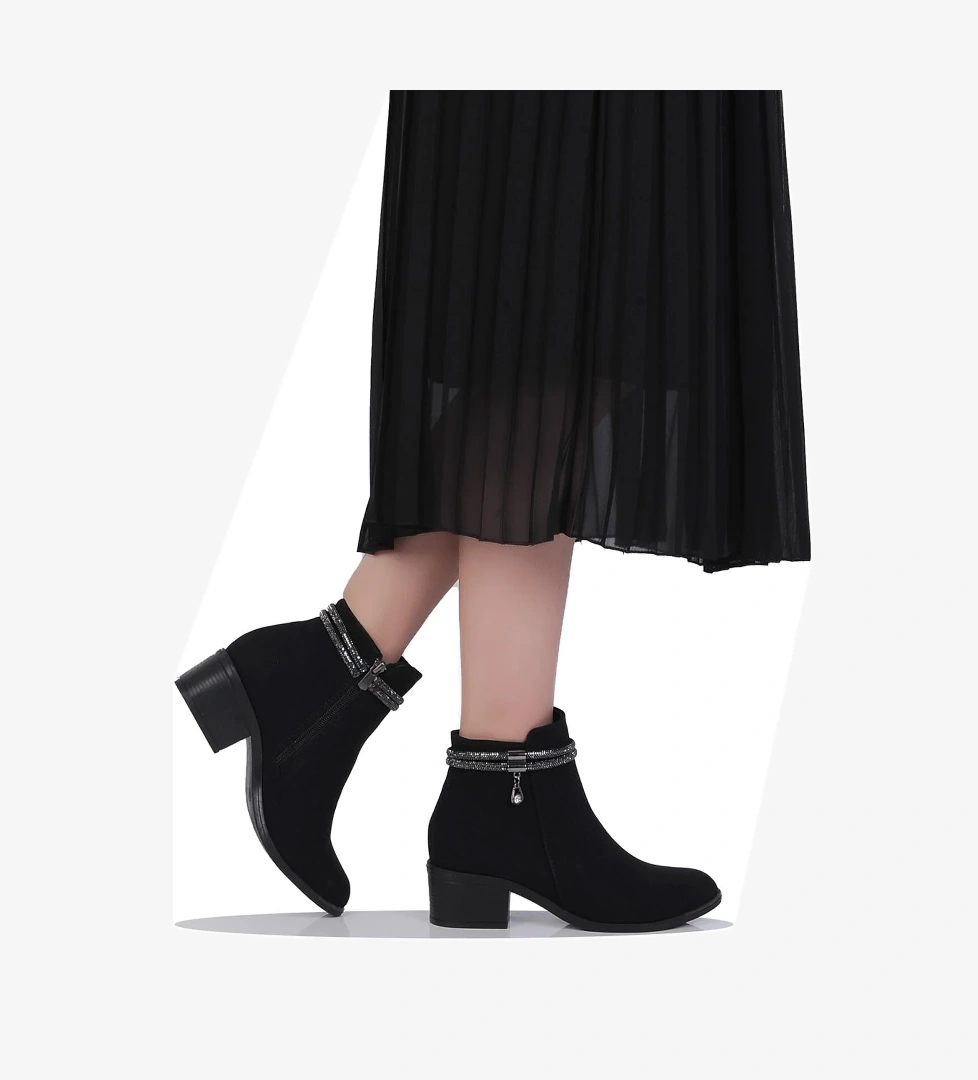 M.p Mp 242-2226Zn Siyah Kadın 6Cm Topuklu Bot model görseli