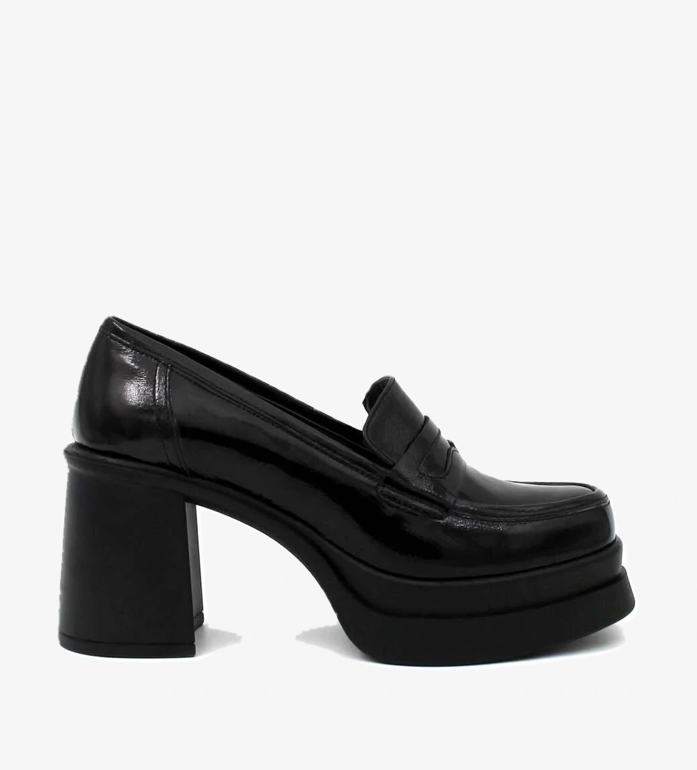 Hakiki Deri Kadın Kalın Topuklu Ayakkabı 281ZA2405