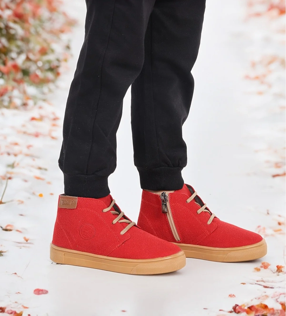 Homer Fermuarlı Kız Çocuk Günlük Bot Ayakkabı Kırmızı